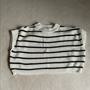 Vici Black and White Striped Sweater